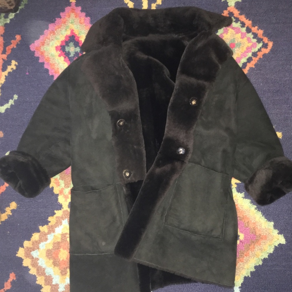 Large shearling coat